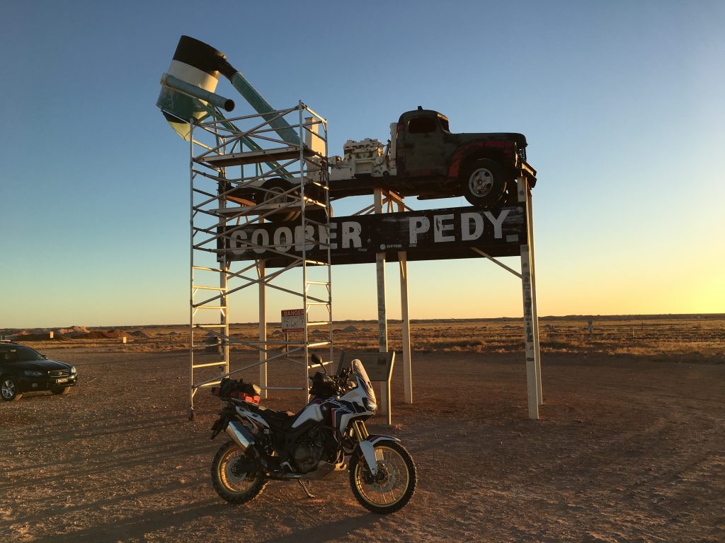 Africa Twin at the Coober Pedy Truck